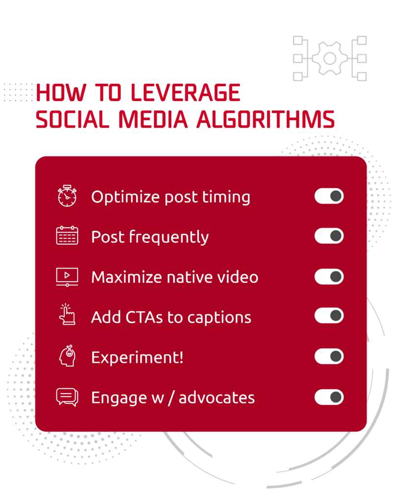 General tips to leverage social media algorithms